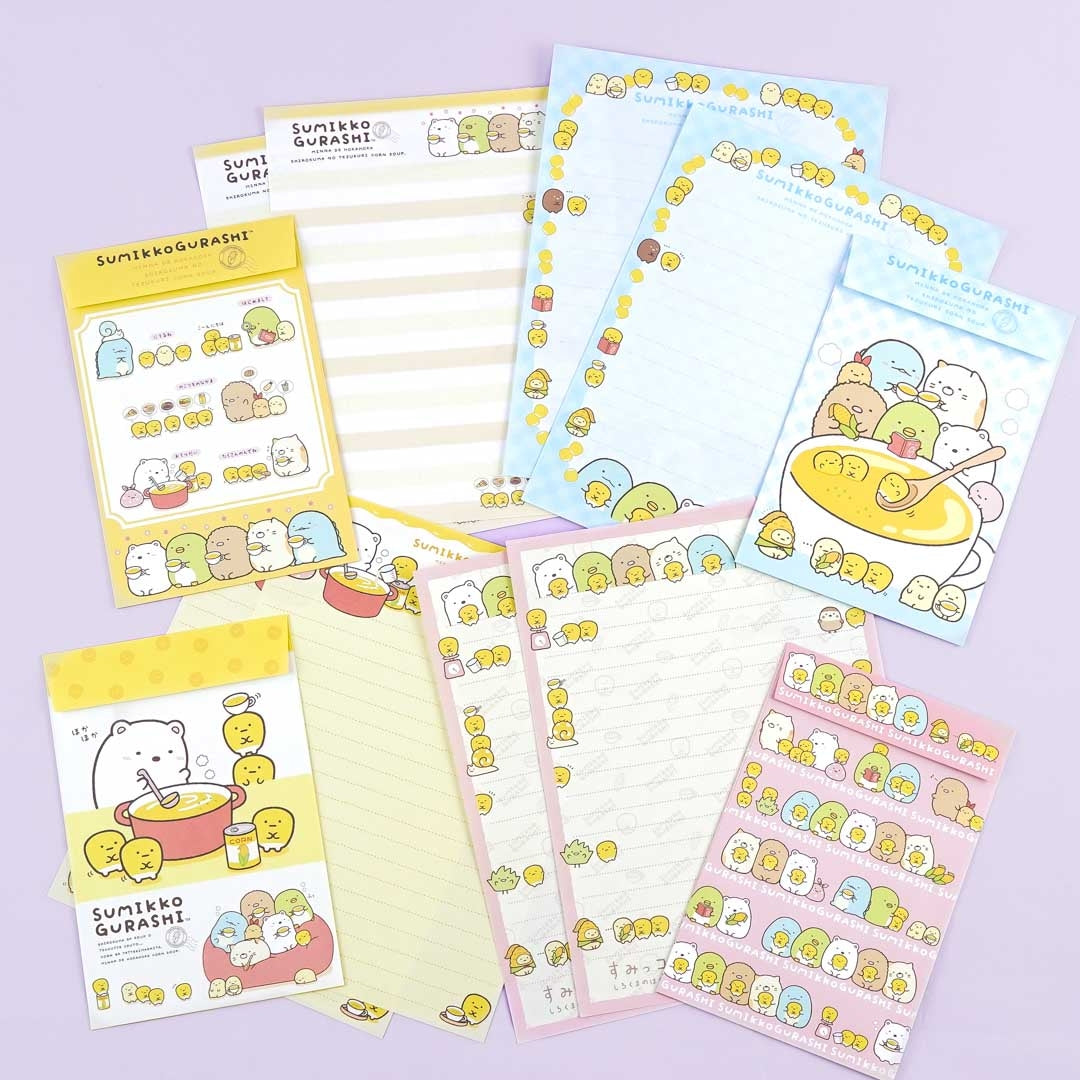 Sumikko Gurashi Corn Soup Letter Set