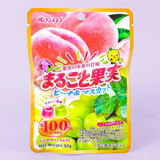 Kasugai Whole Fruit Gummies - Peach & Muscat