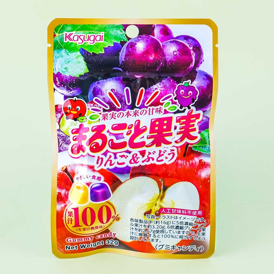 Kasugai Whole Fruit Gummies -  Apple & Grape