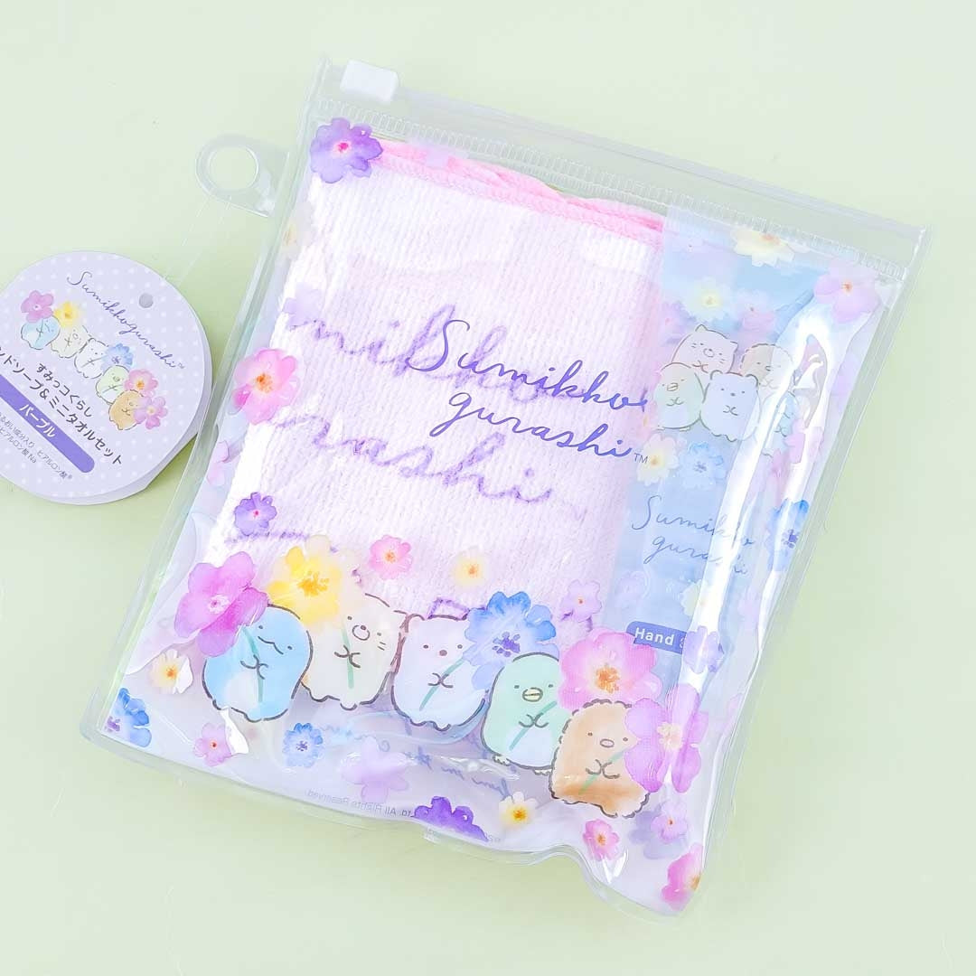 Sumikko Gurashi Giant Blooms Hand Soap & Towel Set