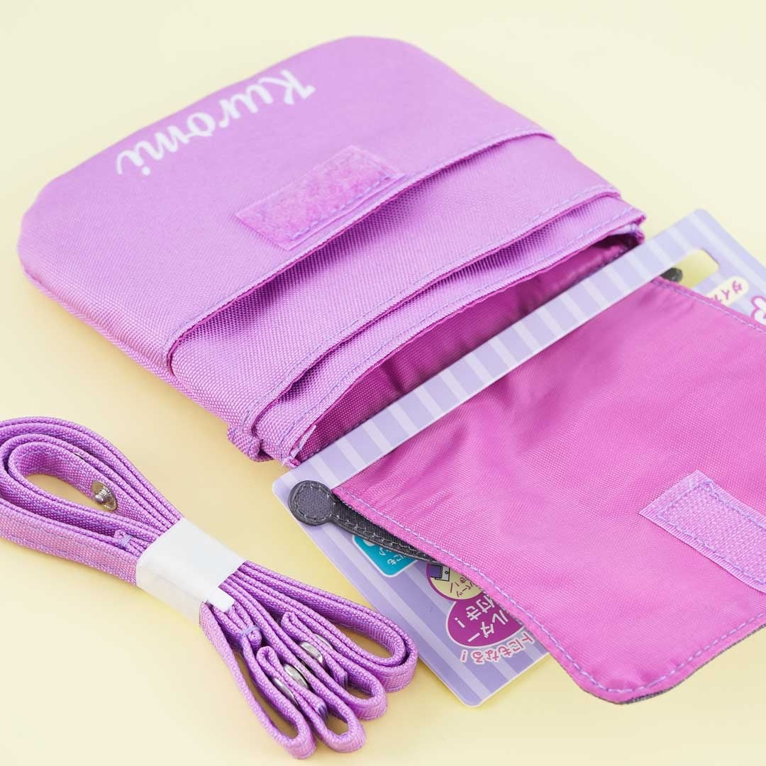 Kuromi Die-Cut Multi-Pocket Sling Bag