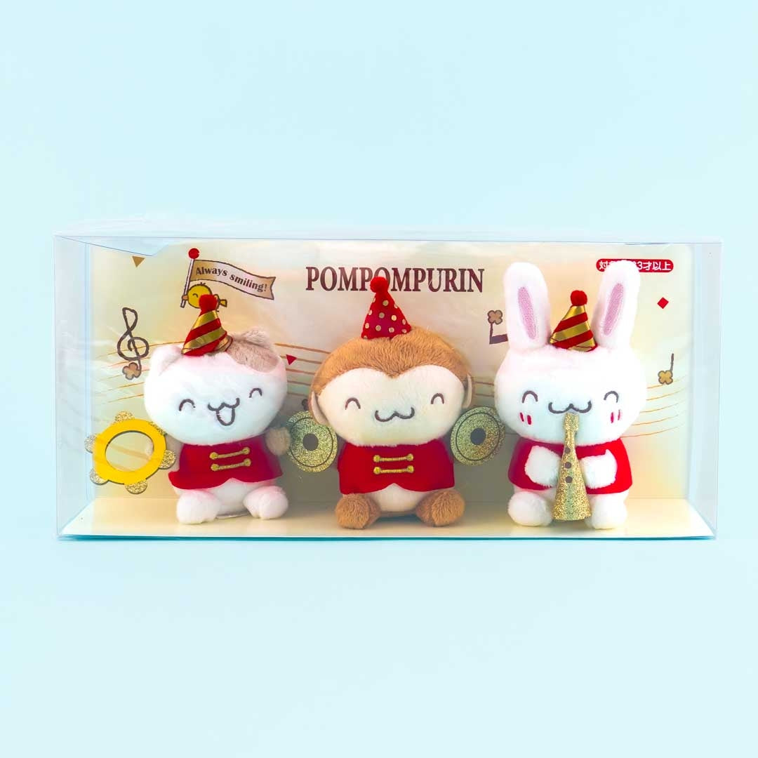 Pompompurin 25th Anniversary Marching Band Moving Plushie Set