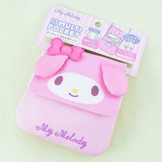 My Melody Die-Cut Multi-Pocket Sling Bag