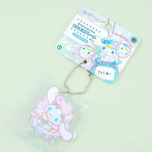 Cinnamoroll Cupid Name Plate Acrylic Charm