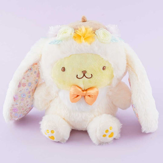 Pompompurin Flower Bunny Plushie - Medium