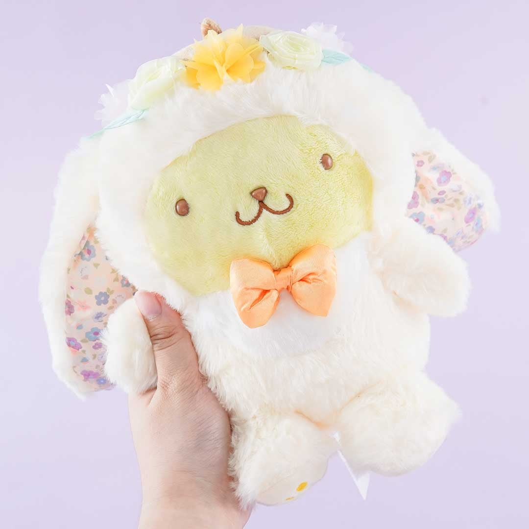 Pompompurin Flower Bunny Plushie - Medium
