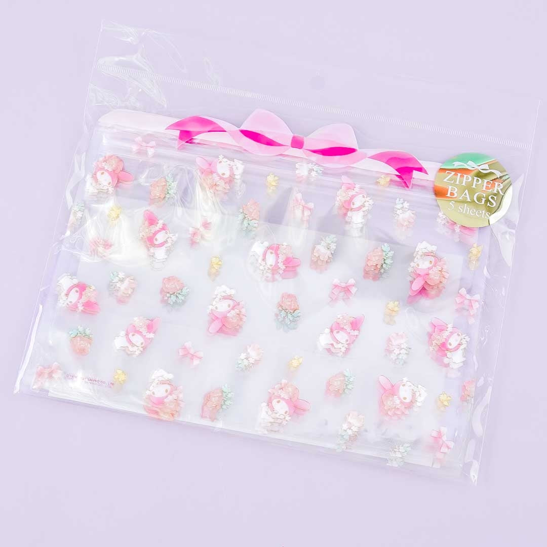 My Melody Spring Blooms Zipper Bag Set