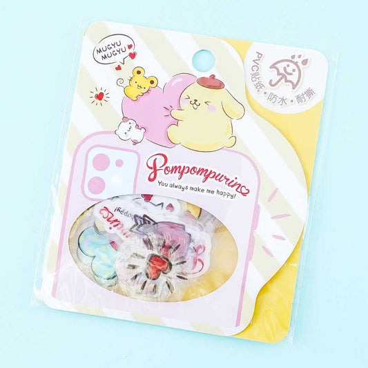 Pompompurin Happy Heart Sticker Flakes