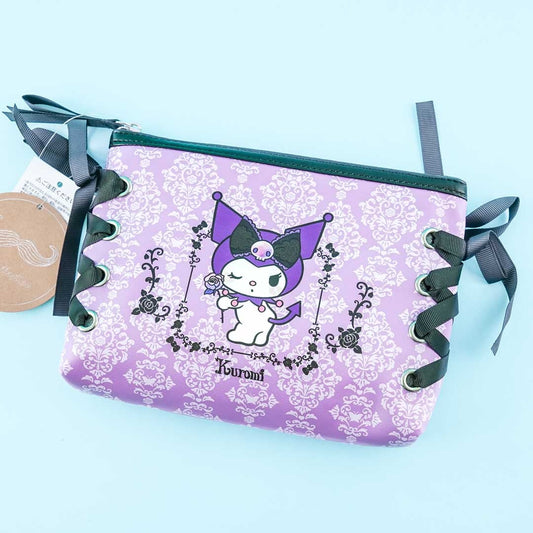 Kuromi Lolita Lace-Up Cosmetic Pouch