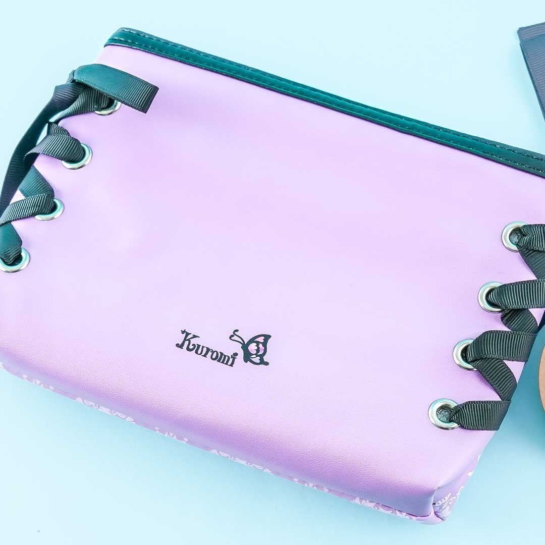 Kuromi Lolita Lace-Up Cosmetic Pouch