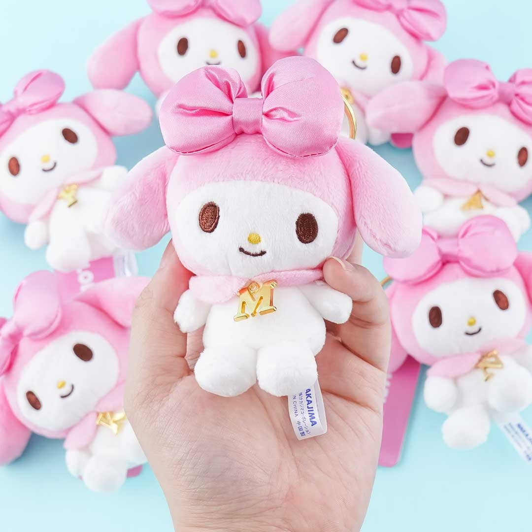 My Melody Letter Initial Plushie Keychain