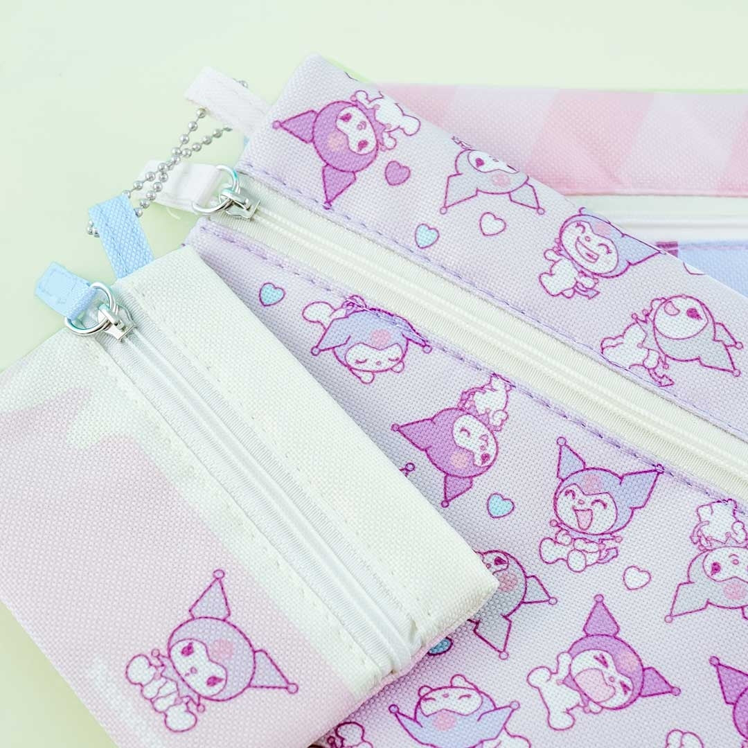 Kuromi Flat Pouch Set - 3 pcs