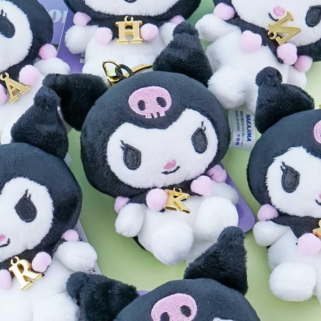 Kuromi Letter Initial Plushie Keychain