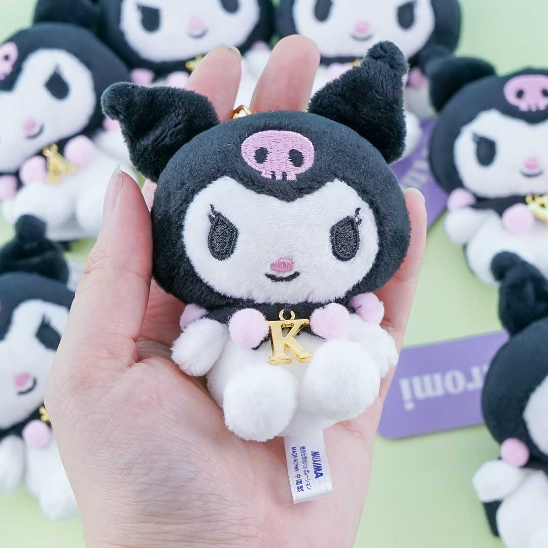 Kuromi Letter Initial Plushie Keychain