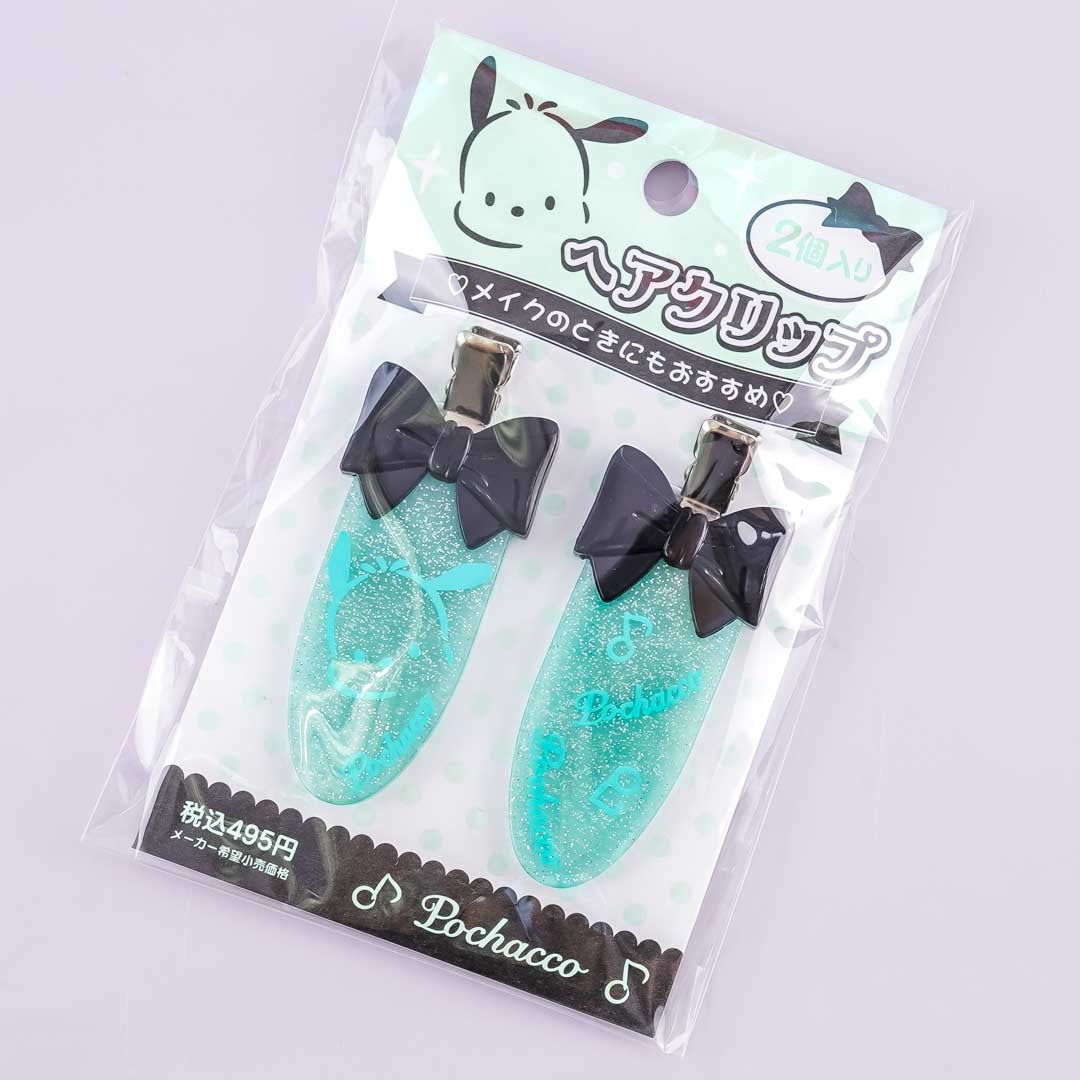 Pochacco Glitters & Bows Barrette Set