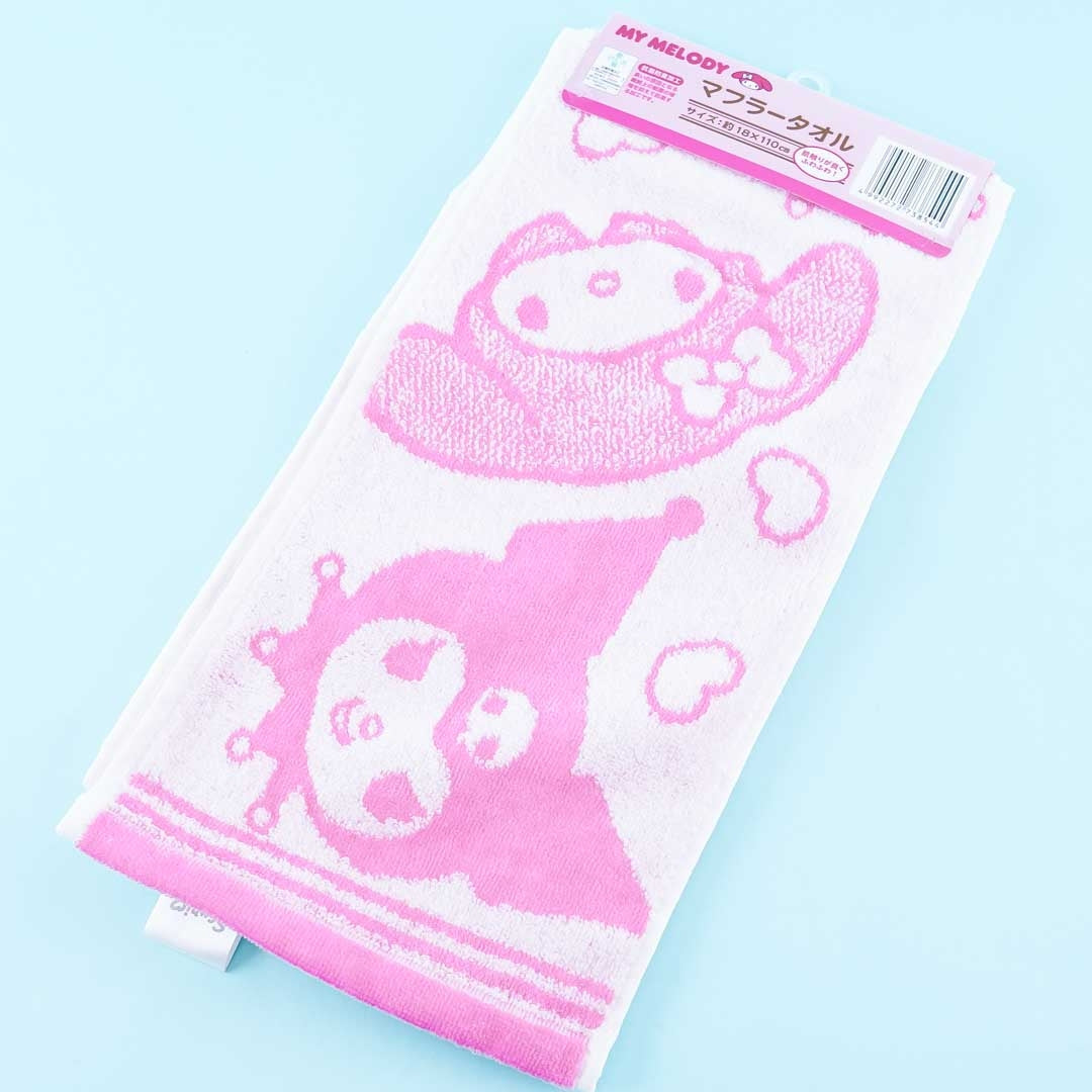 My Melody & Kuromi Hearts Long Bath Towel