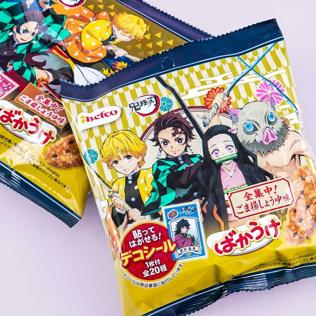 Befco Bakauke Demon Slayer Rice Crackers - Sesame & Soy Sauce