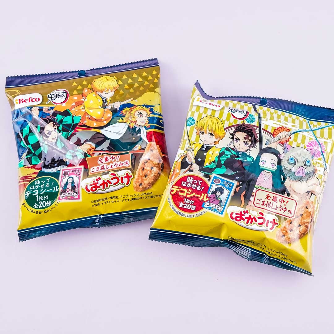 Befco Bakauke Demon Slayer Rice Crackers - Sesame & Soy Sauce