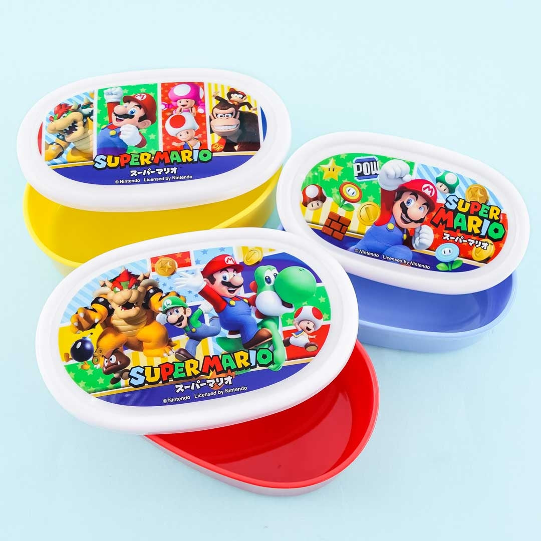 Super Mario World Oblong Bento Set - 3 pcs