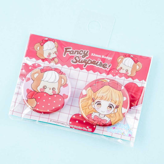 Fancy Surprise! Bear Heart Balloon Badge Set