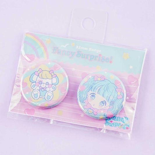 Fancy Surprise! Pastel Bear Badge Set