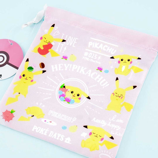 Pokemon Hey! Pikachu! Poke Days Drawstring Pouch