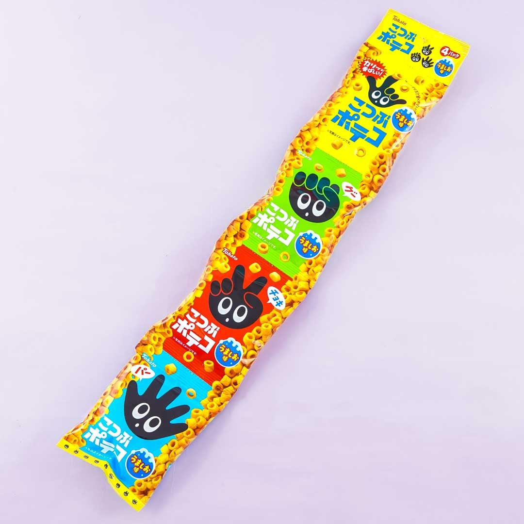 Tohato Poteco Salted Potato Ring Snacks Mini Pack - 4 pcs