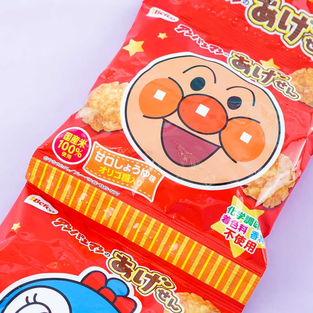 Anpanman Rice Crackers Mini Pack - Soy Sauce - 4 pcs