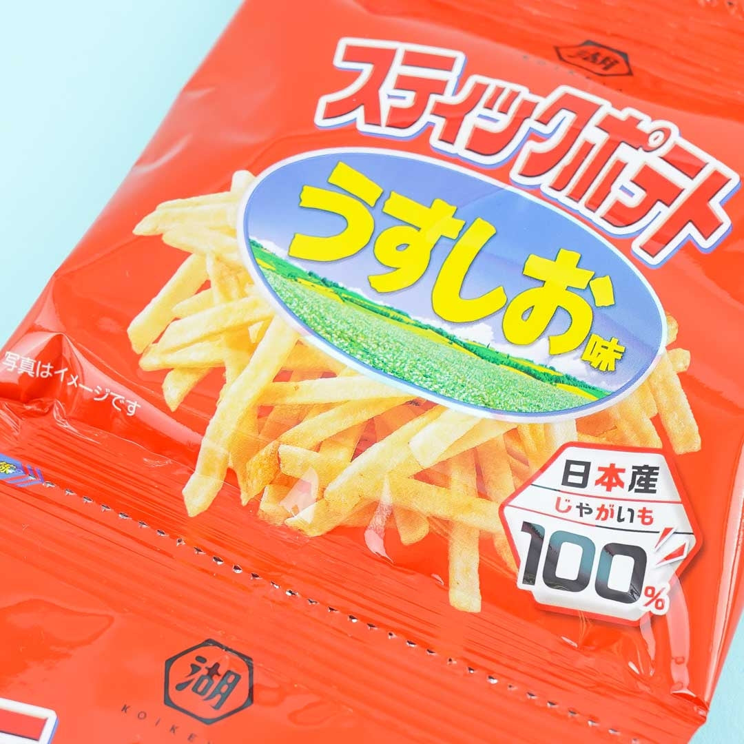 Koikeya Potato Stick Snacks Mini Pack - Light Salt - 4 pcs