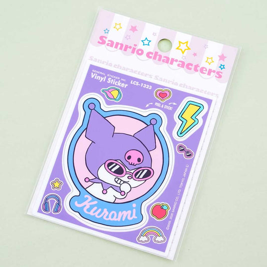 Sanrio Characters Vinyl Sticker Sheet - Kuromi & Thunder