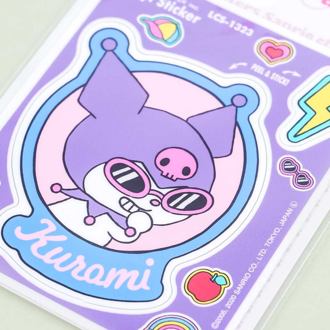 Sanrio Characters Vinyl Sticker Sheet - Kuromi & Thunder