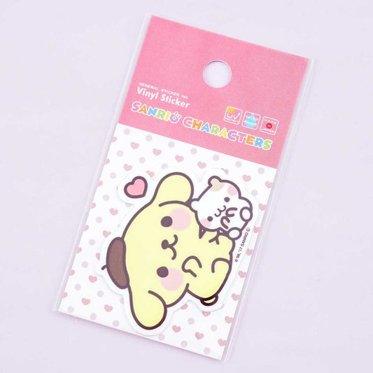 Sanrio Characters Vinyl Sticker - Pompompurin & Muffin