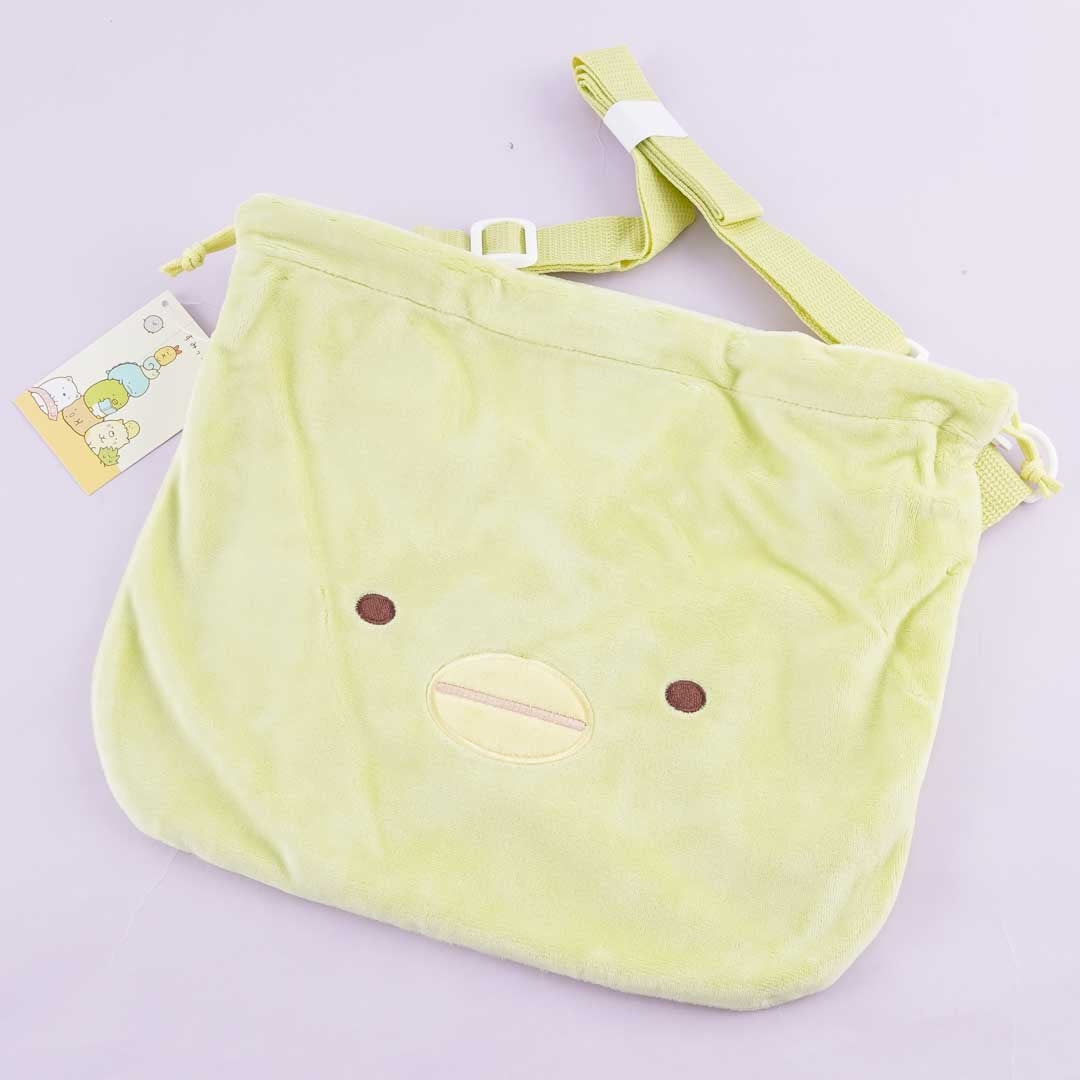 Sumikko Gurashi Fluffy Drawstring Pouch - Penguin?