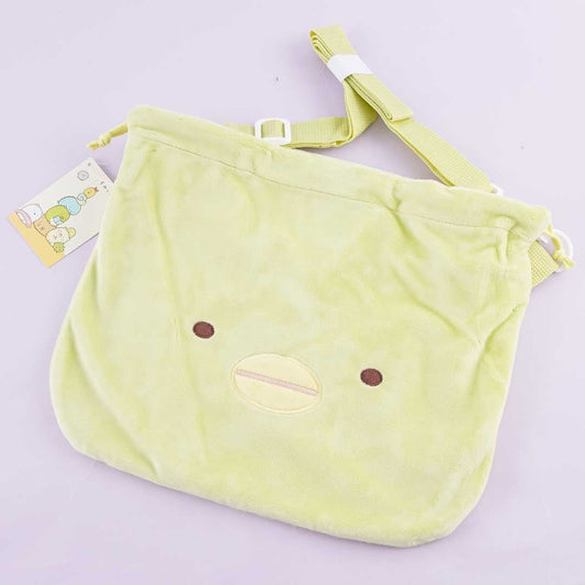 Sumikko Gurashi Fluffy Drawstring Pouch - Penguin?