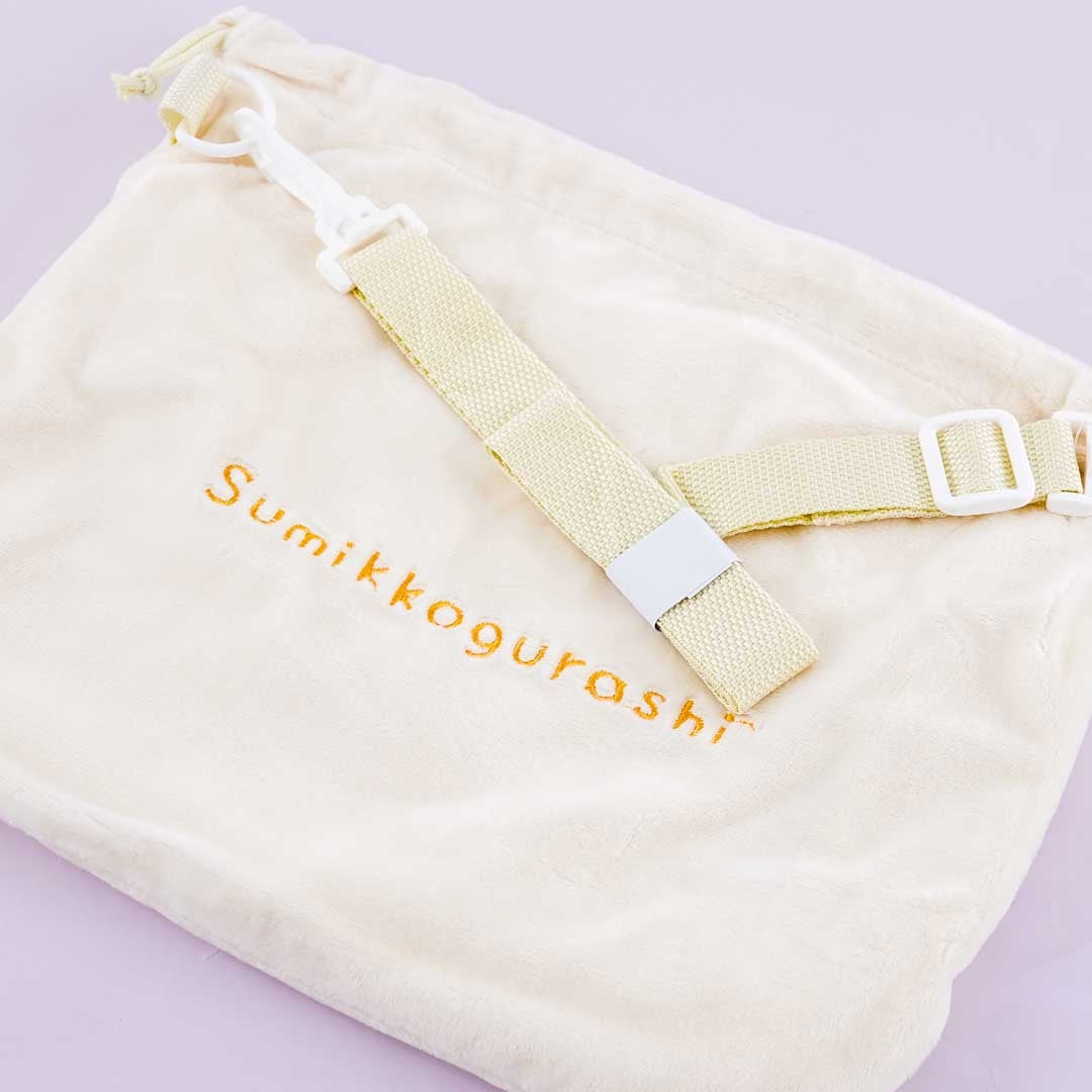 Sumikko Gurashi Fluffy Drawstring Pouch - Neko