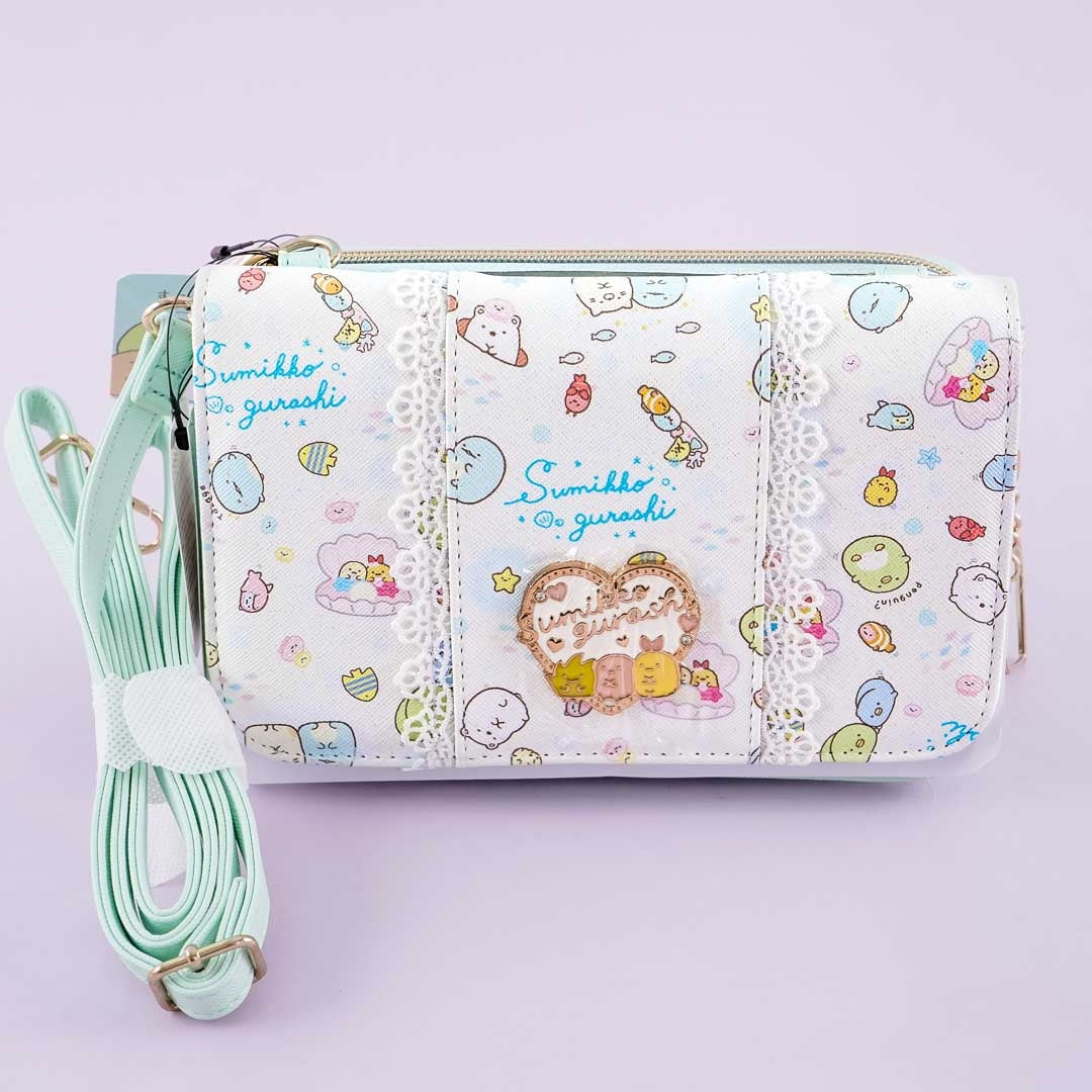 Sumikko Gurashi Sea Fantasy Mint Wallet Sling Bag