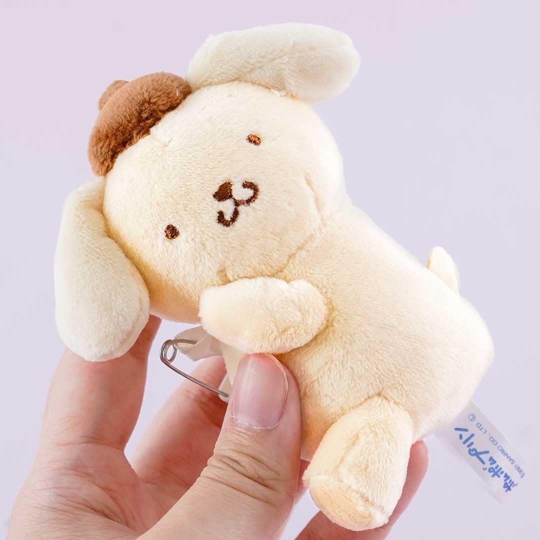Sanrio Characters Plushie Badge - Pompompurin