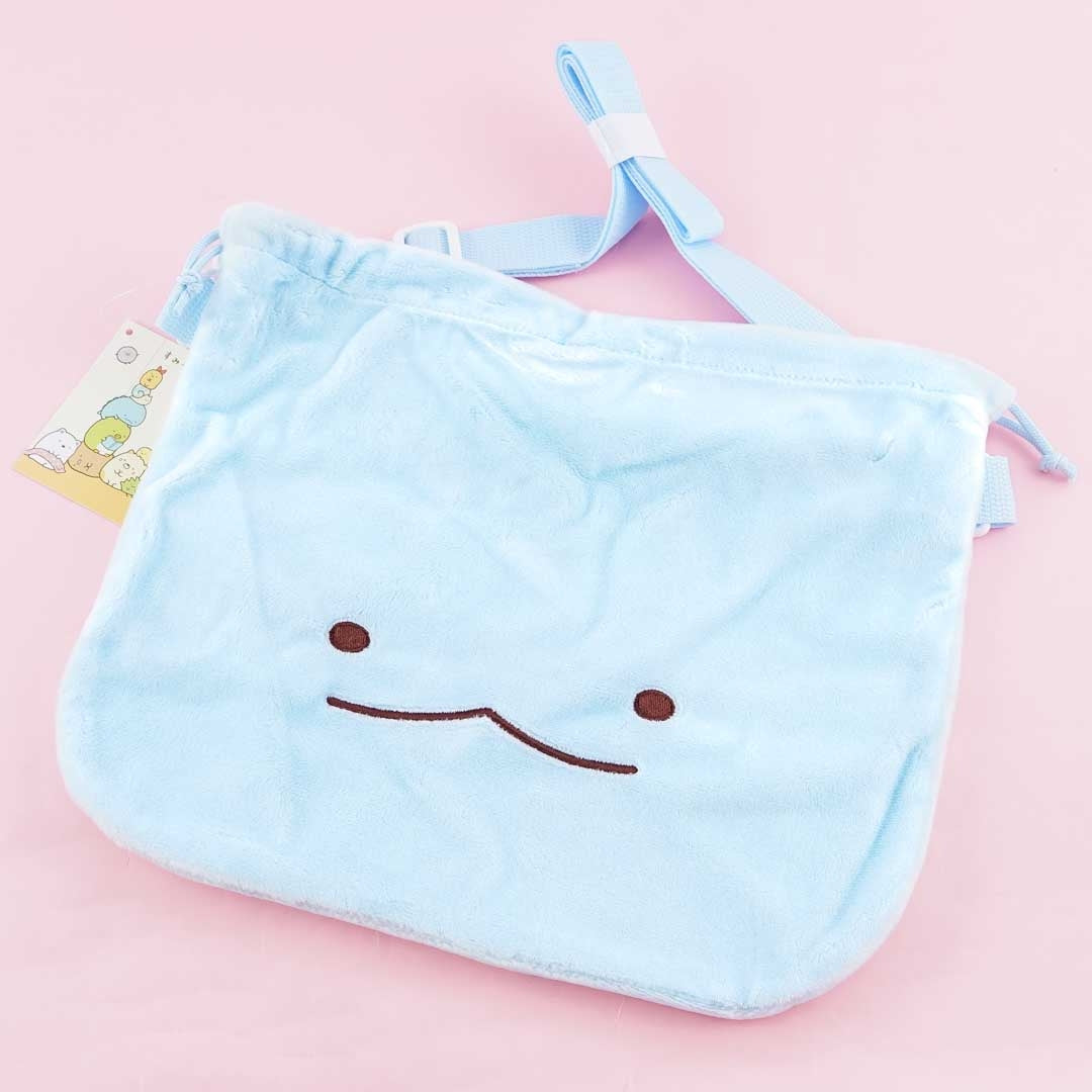 Sumikko Gurashi Fluffy Drawstring Pouch - Tokage