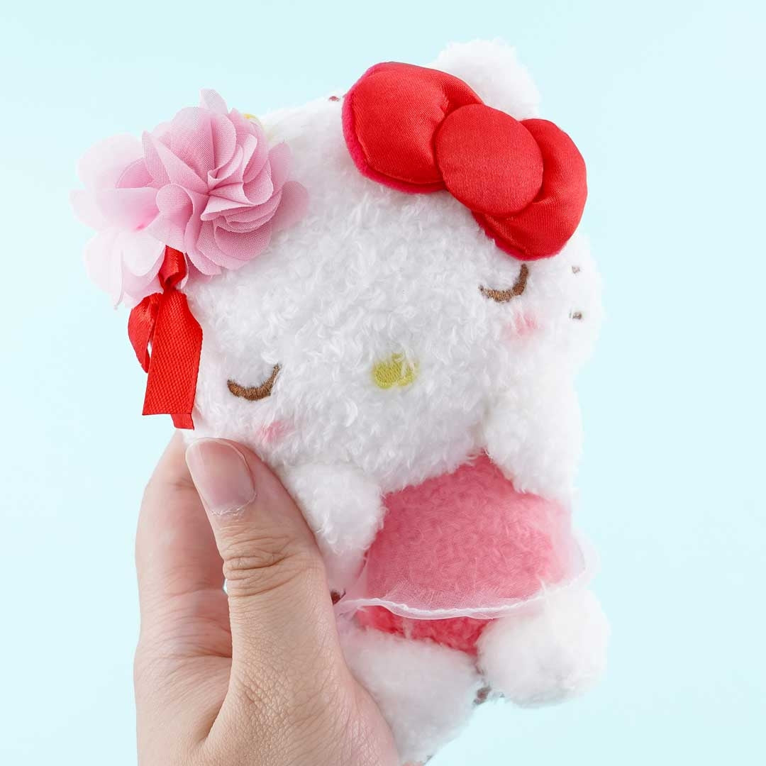Hello Kitty Flower Ribbon Plushie Charm - Medium