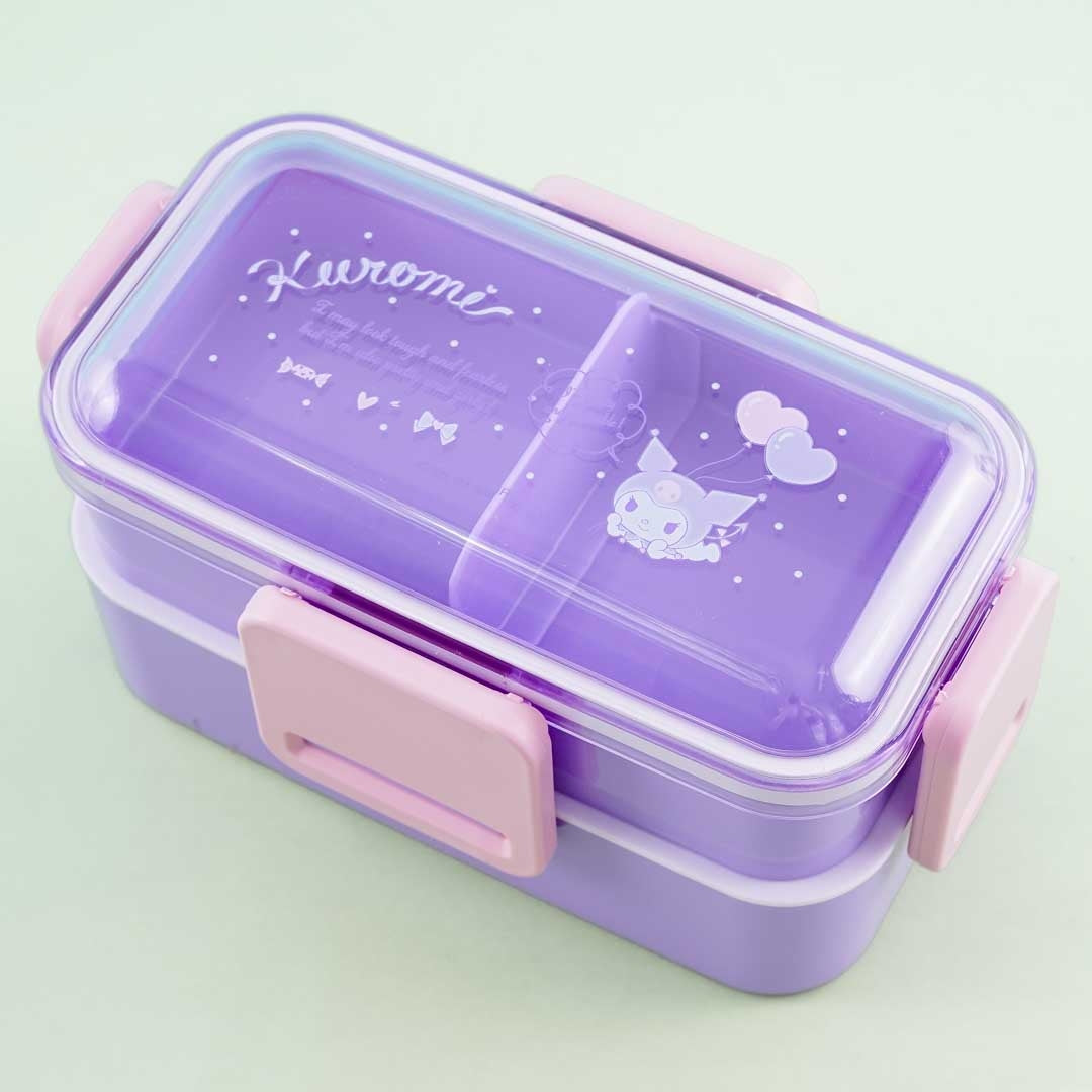 Kuromi Heart Balloons Rectangular Bento Set