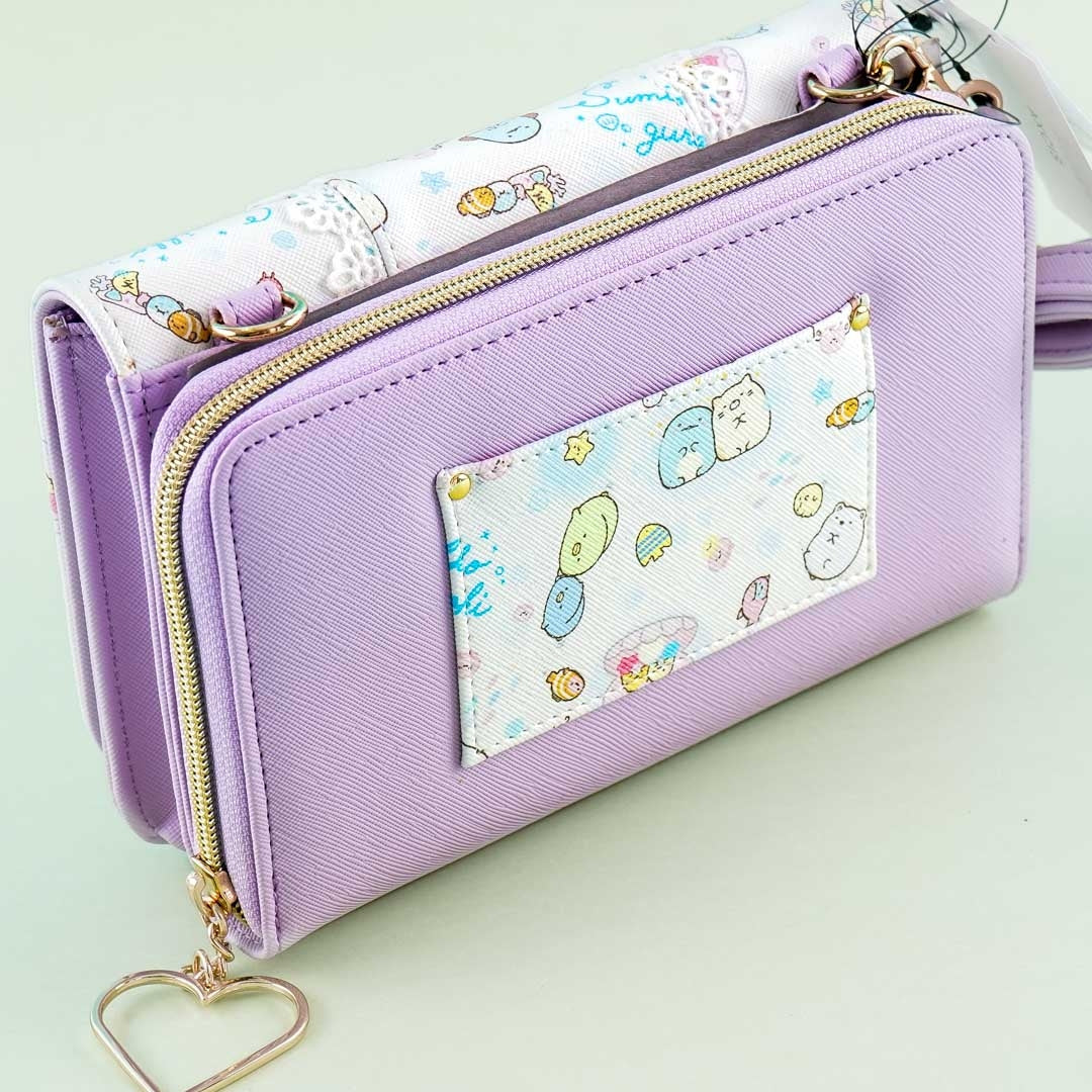 Sumikko Gurashi Sea Fantasy Purple Wallet Sling Bag