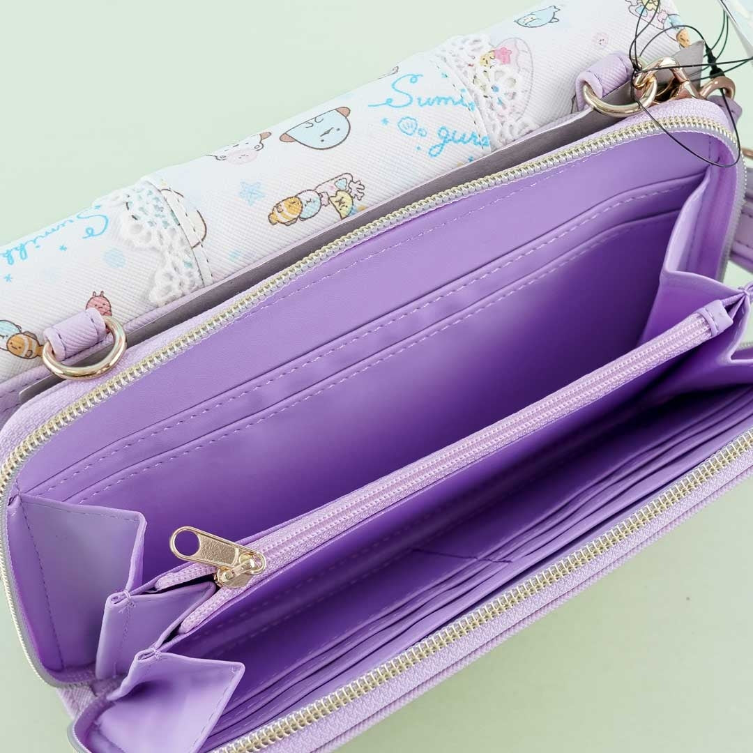 Sumikko Gurashi Sea Fantasy Purple Wallet Sling Bag
