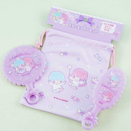 Sanrio Mirror & Hairbrush Set - Little Twin Stars
