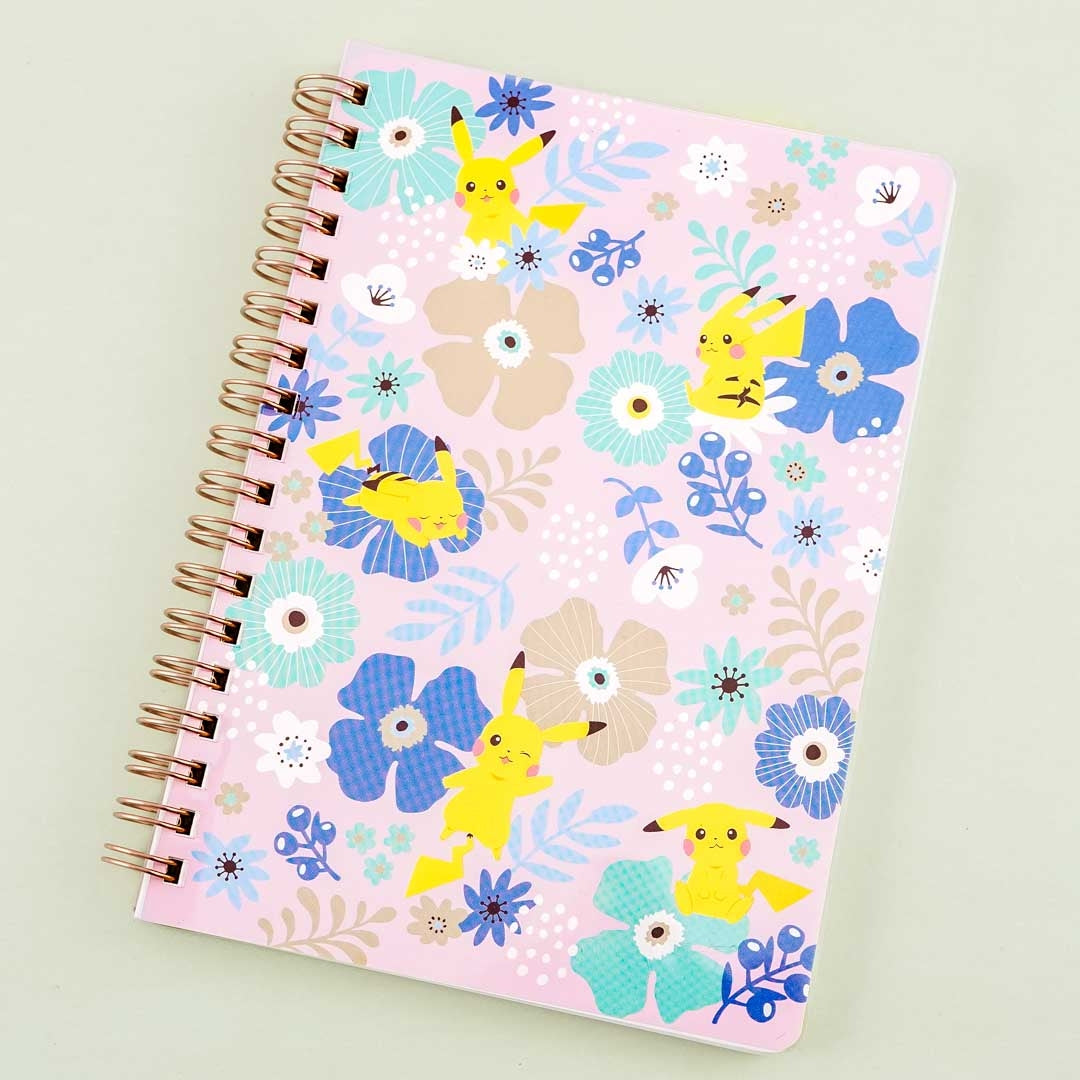 Pokemon & Flower Spiral Notebook