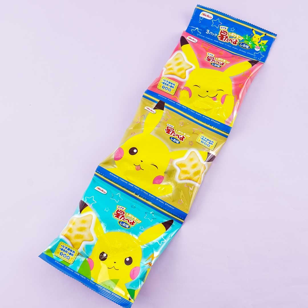 Kuriyama Pokemon Small Star Rice Crackers - 3 pcs