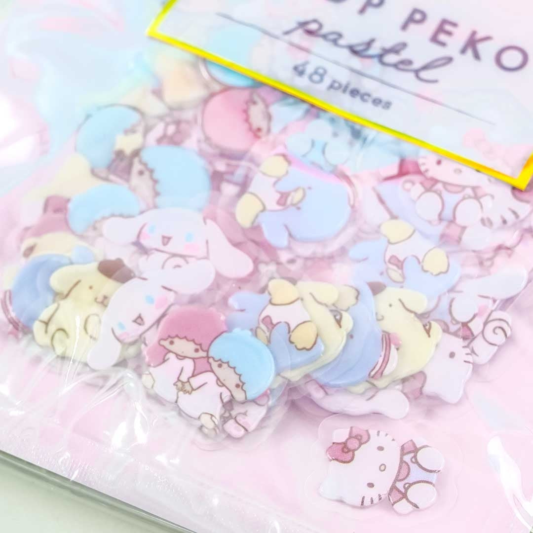 Sanrio Characters Drop Peko Pastel Sticker Flakes