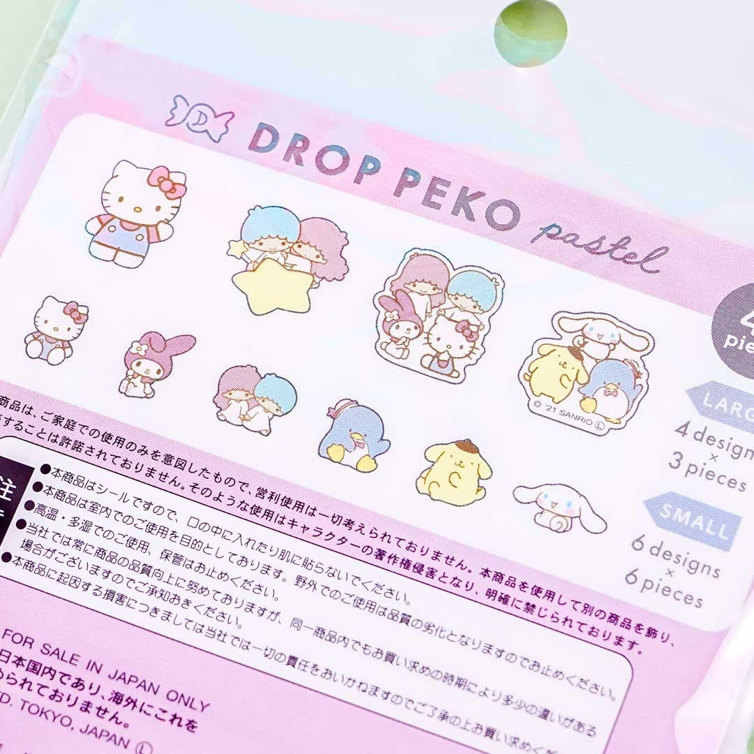 Sanrio Characters Drop Peko Pastel Sticker Flakes