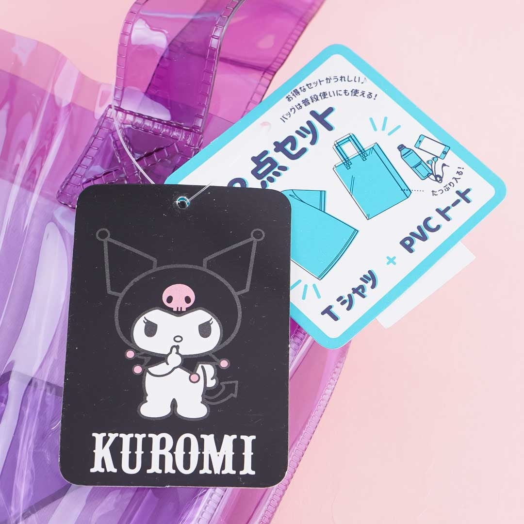 Kuromi Drinks T-shirt & Bag Set