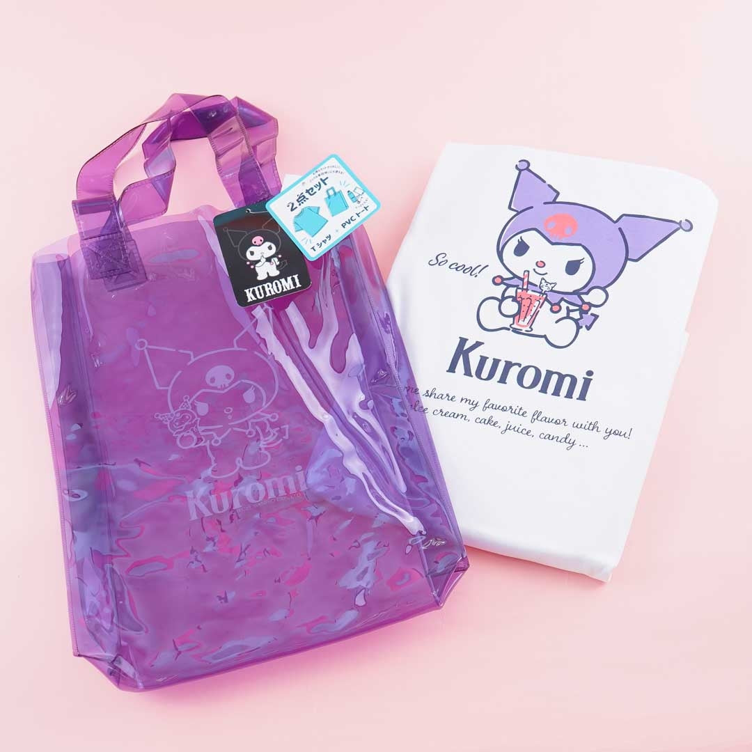Kuromi Drinks T-shirt & Bag Set