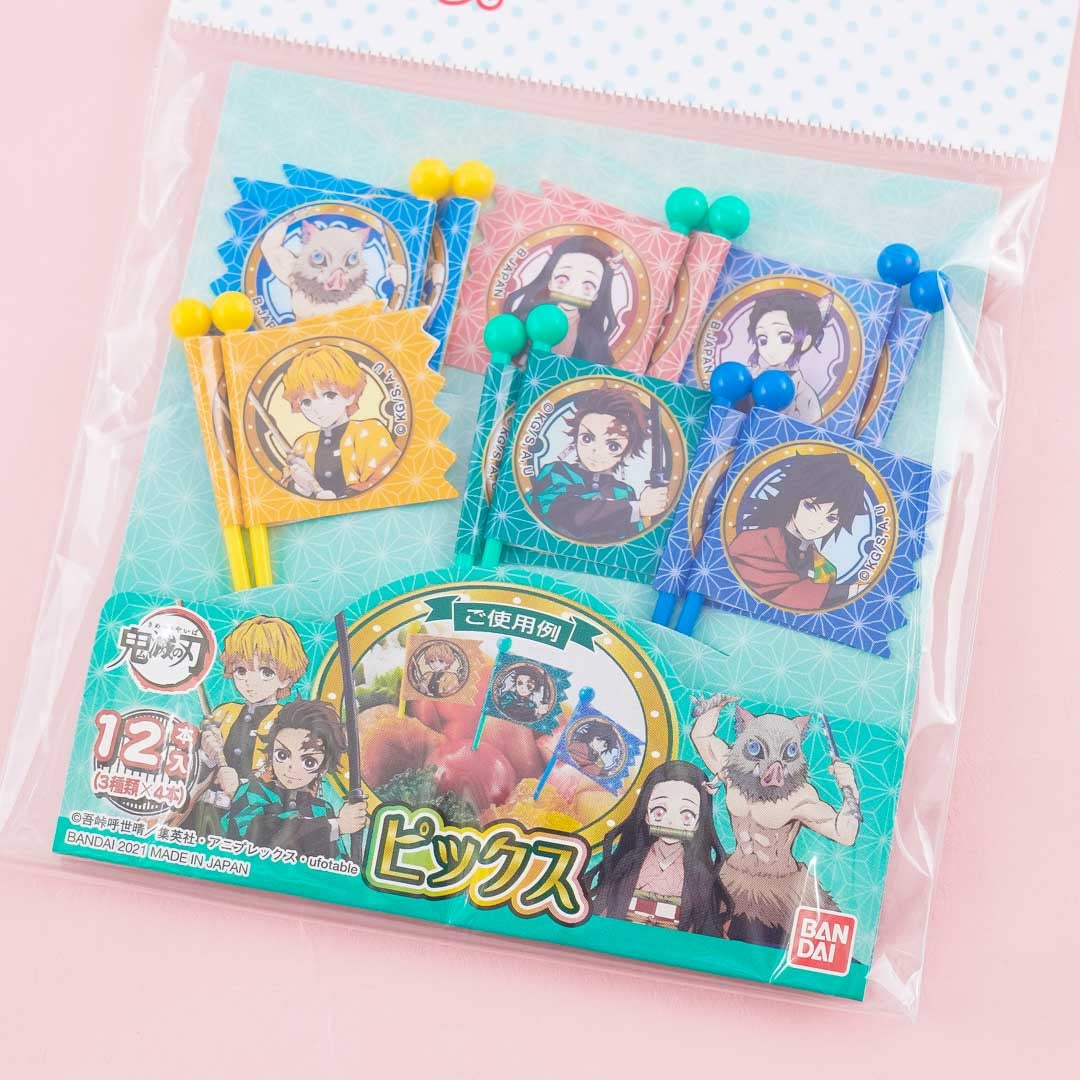 Demon Slayer Flag Food Pick Set